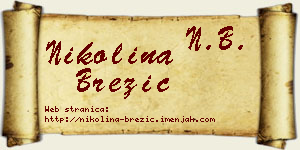 Nikolina Brezić vizit kartica